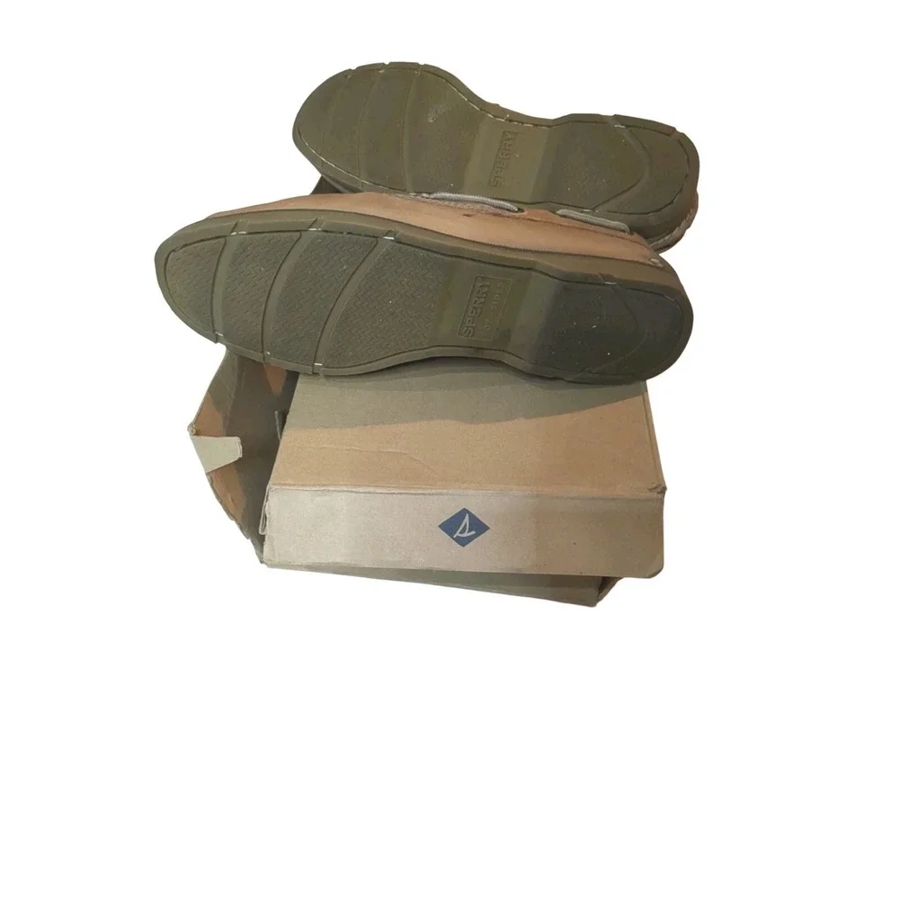 Pre-own‎ SPERRY Top Sider Tan LEATHER Boat Shoe (No Box) Size 9.5M, Men